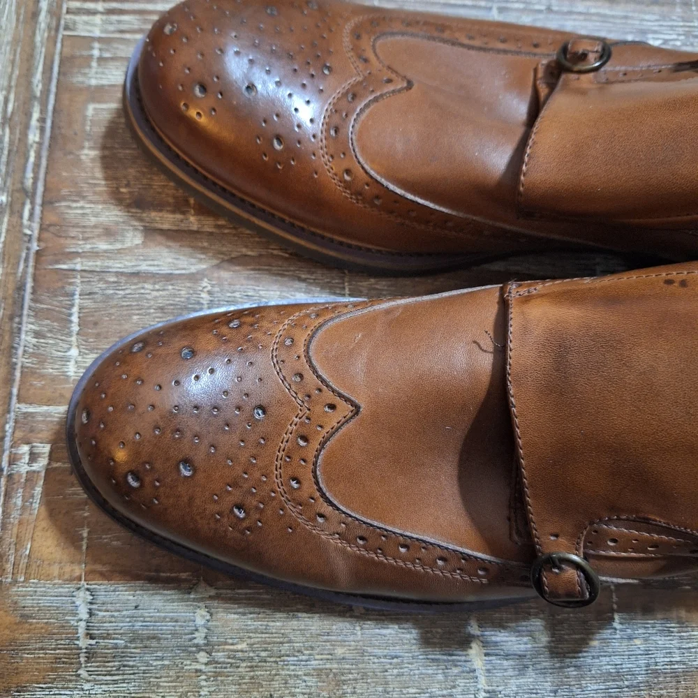 Steve Madden Men's Dress‎ Shoes Brown Color Size 9.5 Leather Upper